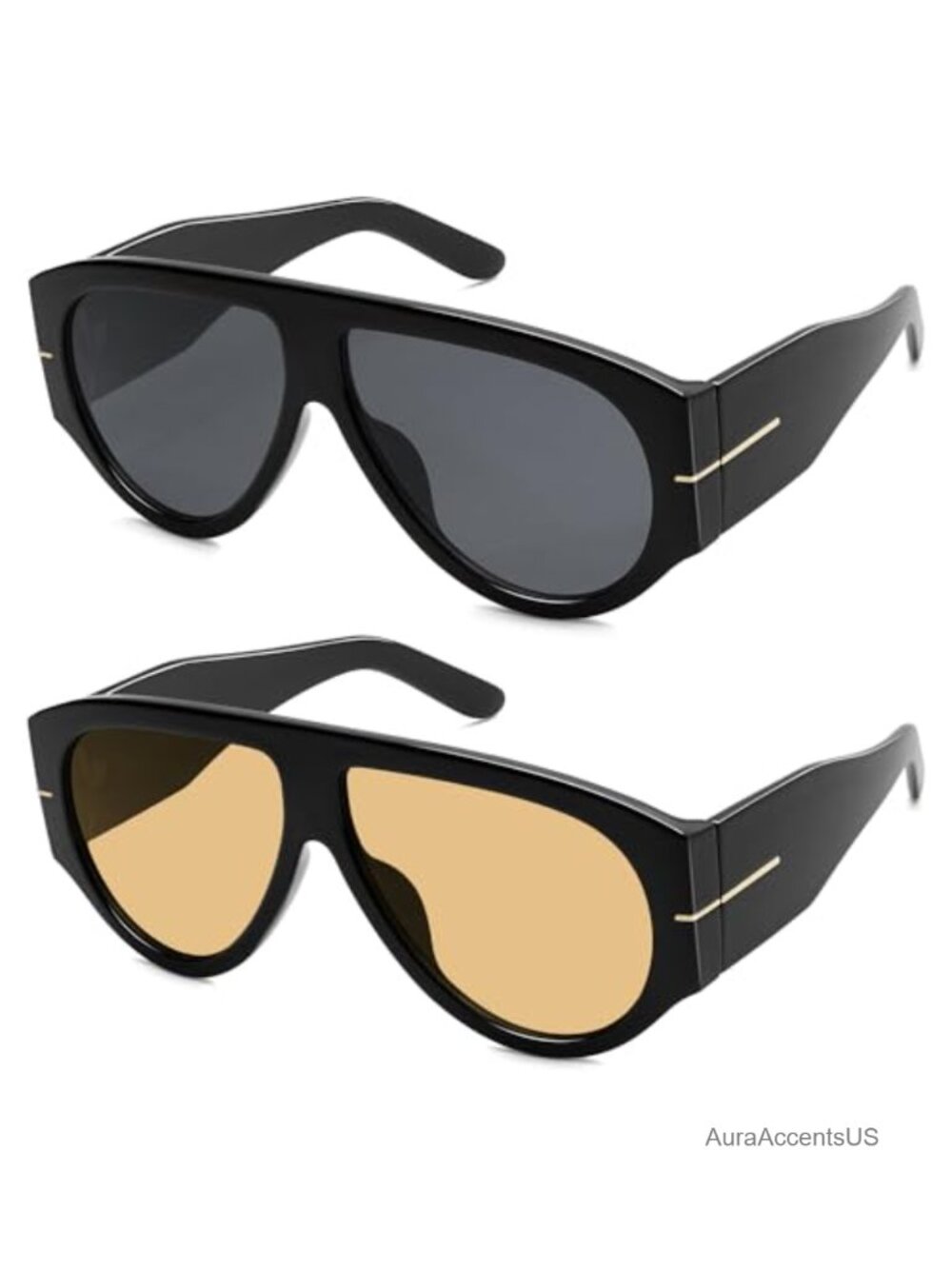 Oversized Retro Aviator Sunglasses Lightweight UV Protection Unisex